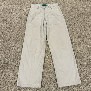 Levi’s 90s Silvertab Tan and Cream Wide Leg Baggy Cargo Skater Pants Sz.9 JR.M